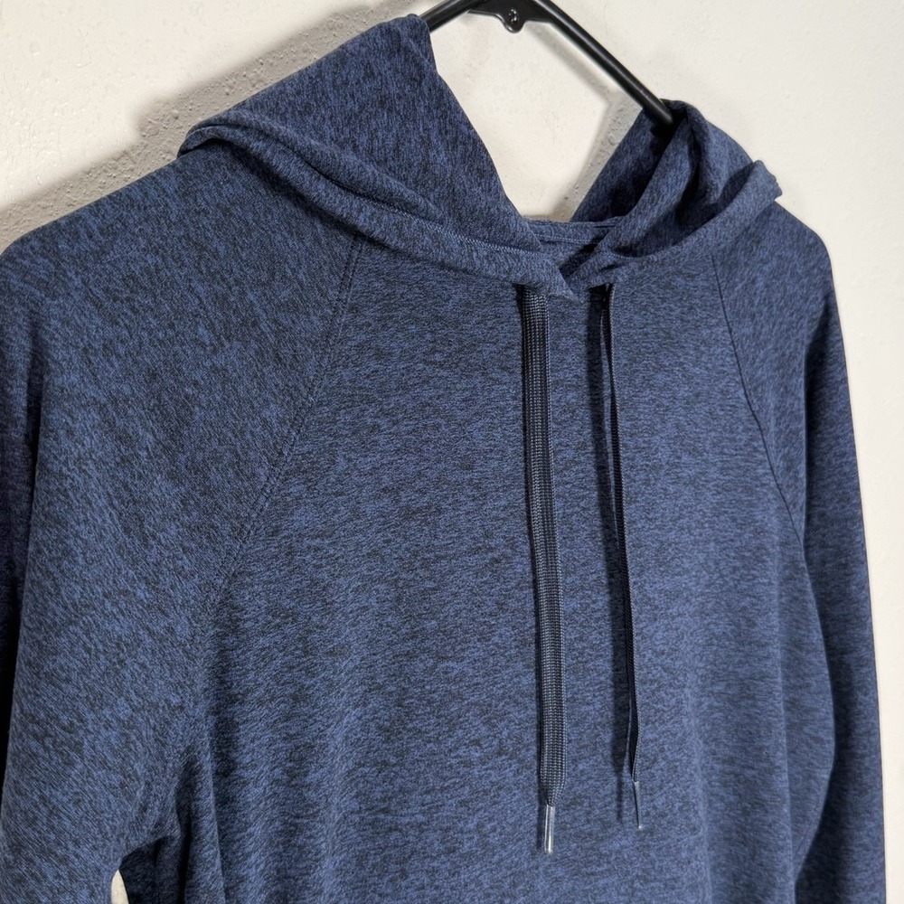 OUTDOOR VOICES Cloudknit Hoodie Women's Sz M Blue Thumb Holes Active Athleisure
